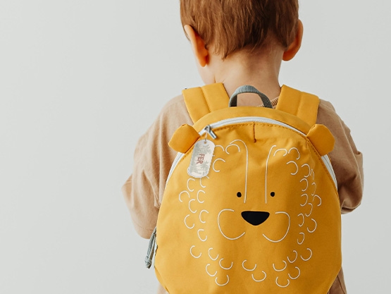 Etiqueta para mochila con diseño