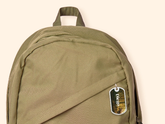 Etiqueta para mochila Mundo Real