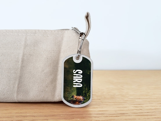 Etiqueta para mochila Mundo Real