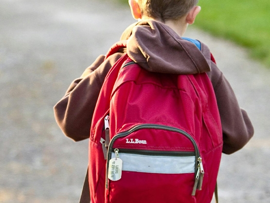 Etiqueta para mochila con diseño