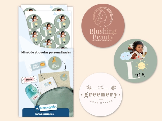 Diseña tus propias etiquetas redondas