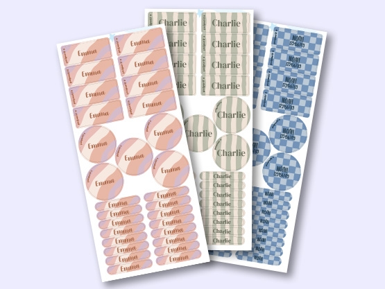 Kit de etiquetas personalizadas con diseño