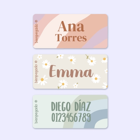 Etiquetas para ropa con diseño
