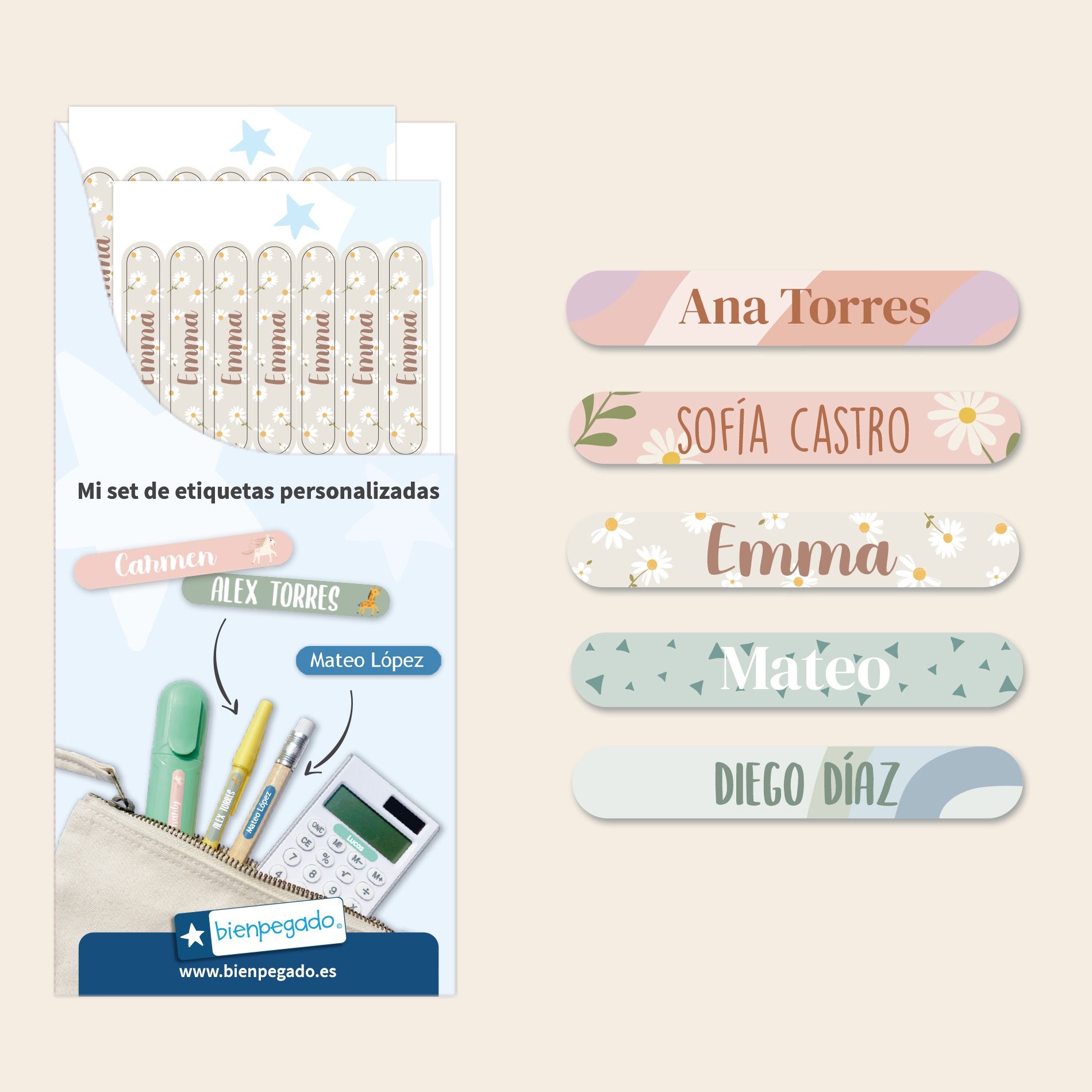 Mini etiquetas con diseño