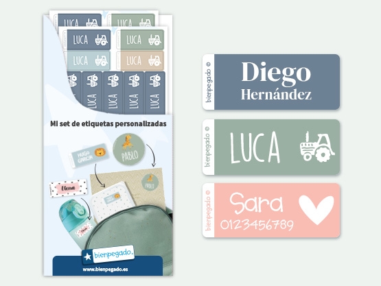 Etiquetas adhesivas personalizadas pequeñas