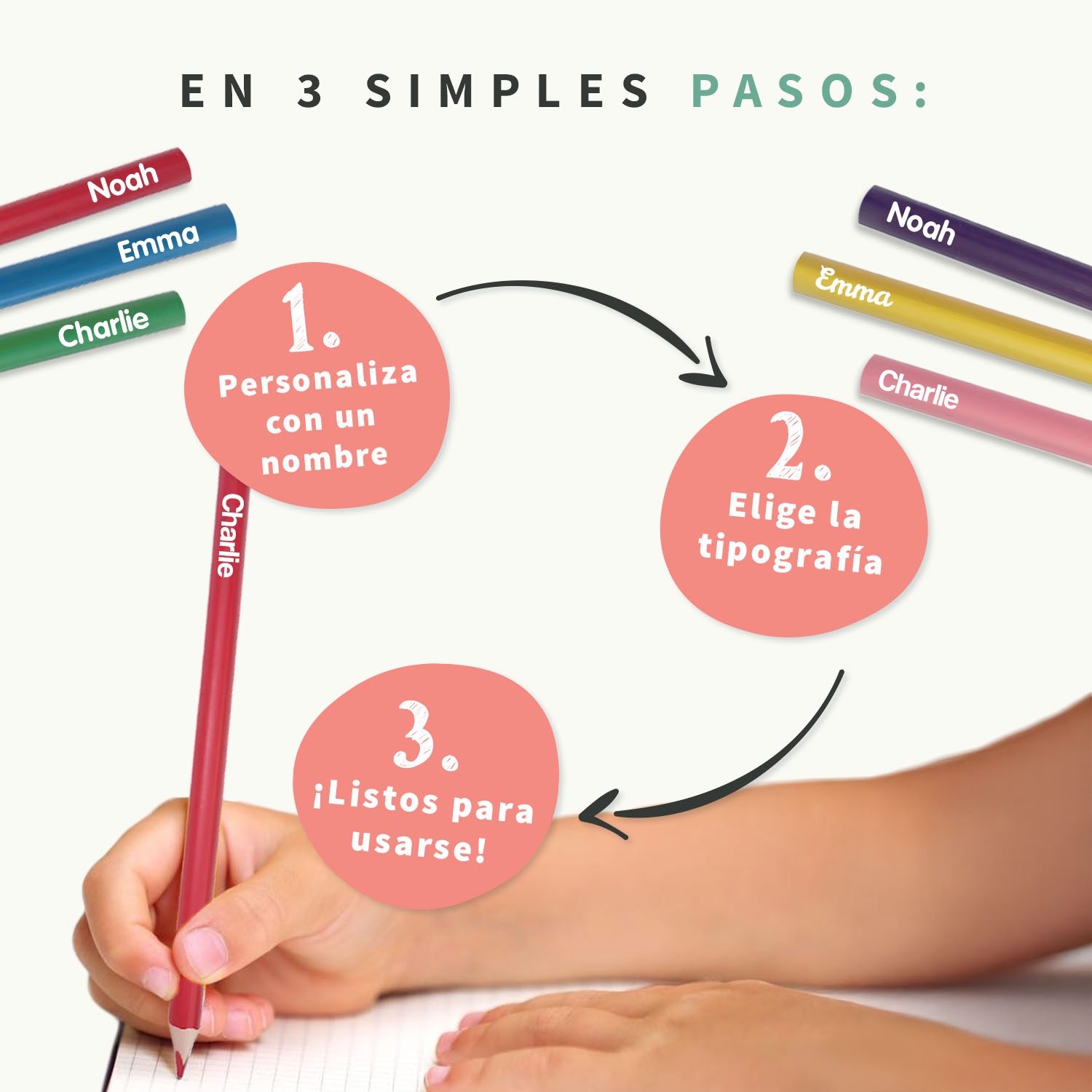 Lápices de colores personalizados