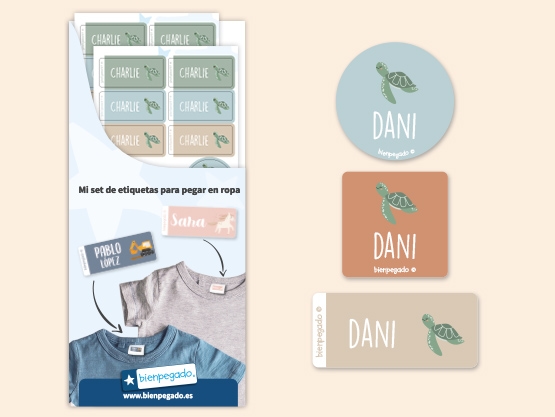 Kit de etiquetas para ropa con tema