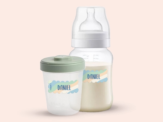 Etiquetas personalizadas con diseño onduladas