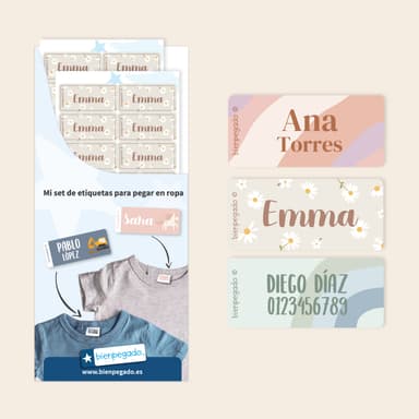 Etiquetas para ropa con diseño
