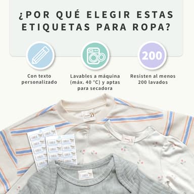 Etiquetas para ropa Acuarela