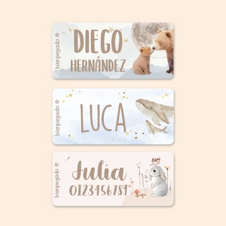 Etiquetas para ropa Acuarela