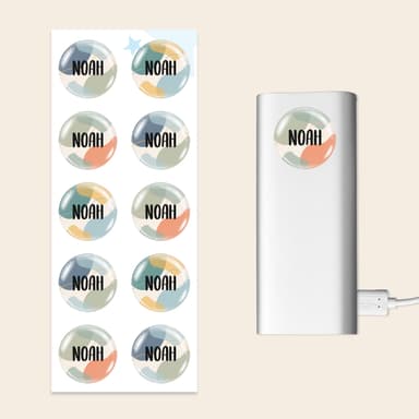 Etiquetas con relieve redondas