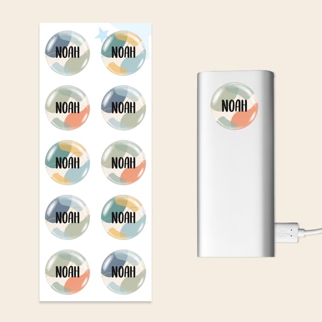 Etiquetas con relieve redondas