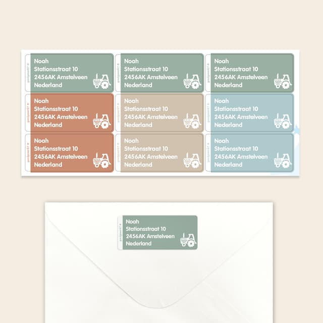 Etiquetas personalizadas grandes