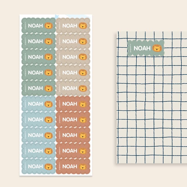 Etiquetas adhesivas con bordes ondulados