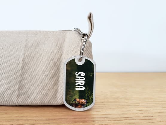 Etiqueta para mochila Mundo Real