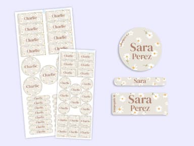 Kit combinado de etiquetas con diseño