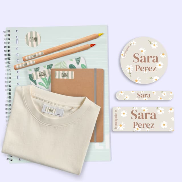 Kit combinado de etiquetas con diseño