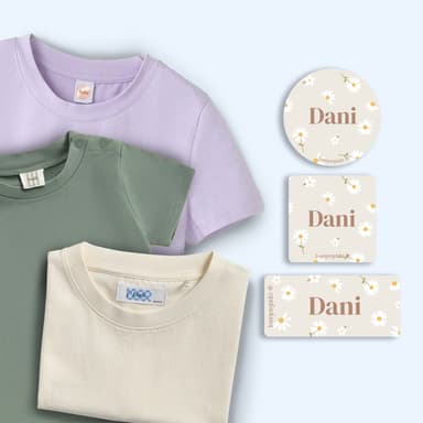 Kit de etiquetas para ropa con diseño