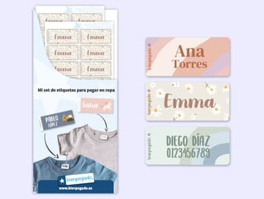 Etiquetas para ropa con diseño