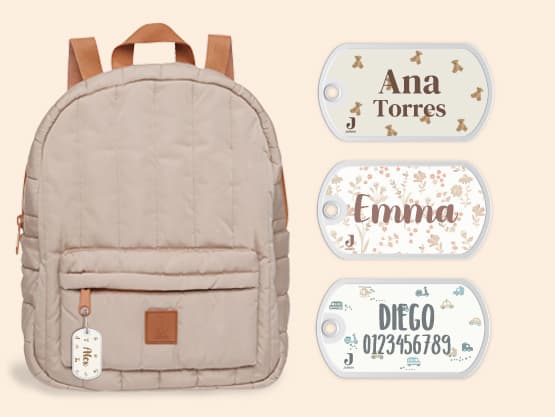 Etiqueta para mochila Jollein