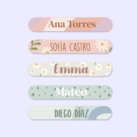 Mini etiquetas con diseño