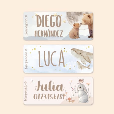 Etiquetas personalizadas Acuarela pequeñas 