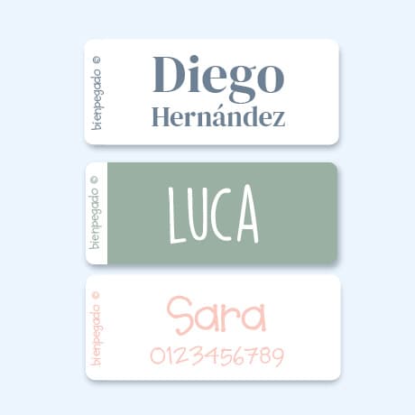 Etiquetas para ropa autoadhesivas – Un solo color