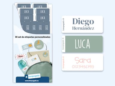 Etiquetas para ropa autoadhesivas – Un solo color