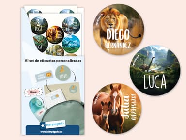 Etiquetas personalizadas redondas Mundo Real