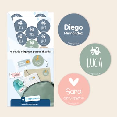 Etiquetas personalizadas redondas