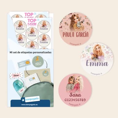 Etiquetas personalizadas redondas TOPModel