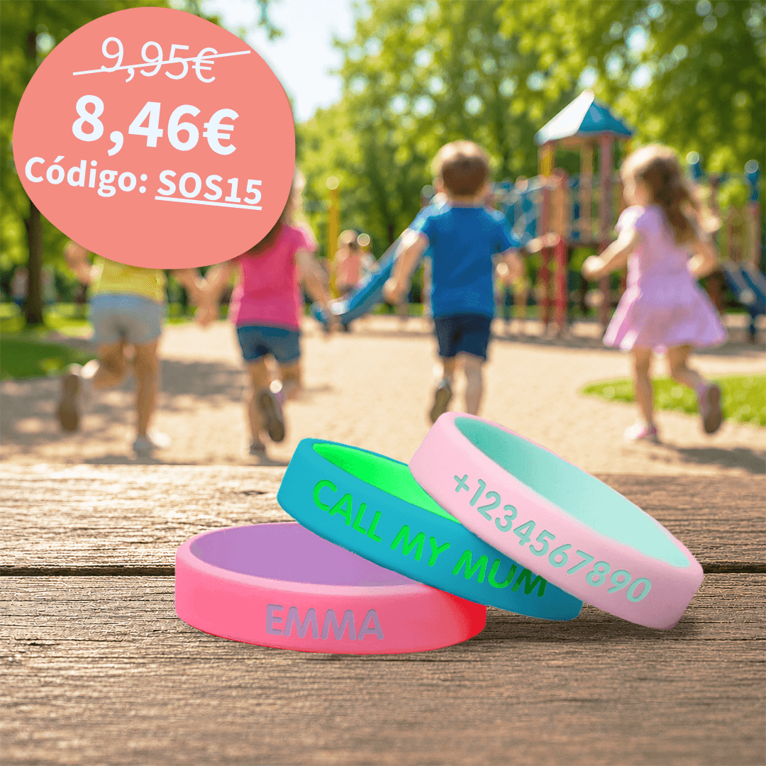 Pulsera personalizada SOS – Bicolor