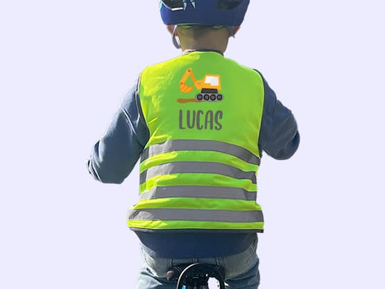 Chaleco de seguridad fluorescente para niños - Tema