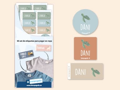 Kit de etiquetas para ropa con tema