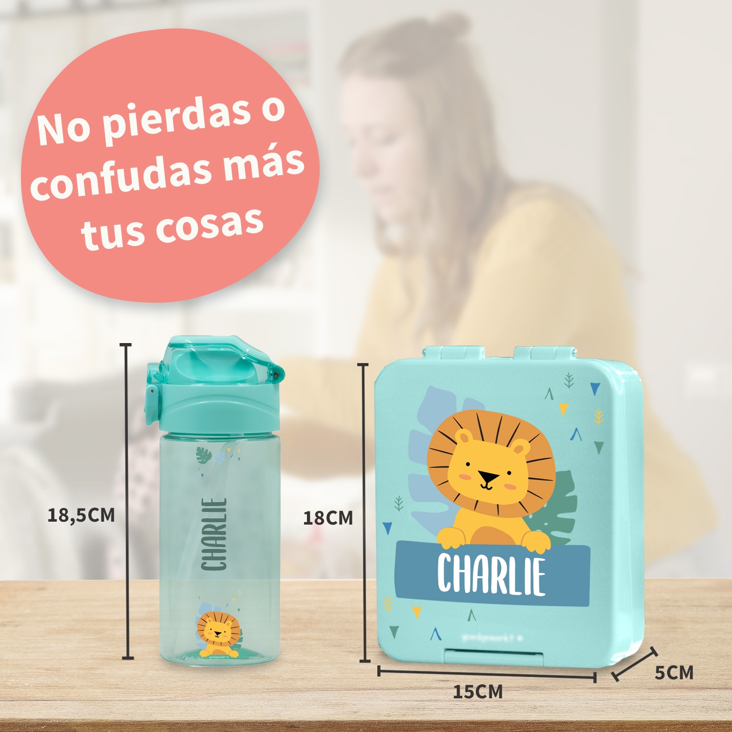 Kit para el almuerzo – Fiambrera & Botella personalizada