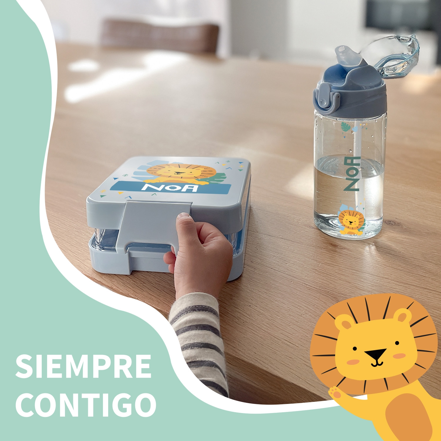 Kit para el almuerzo – Fiambrera & Botella personalizada