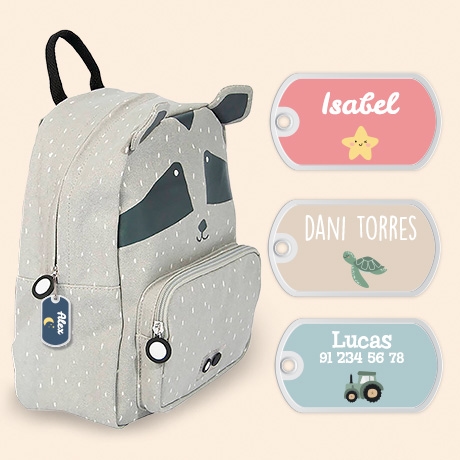 Etiqueta para mochila