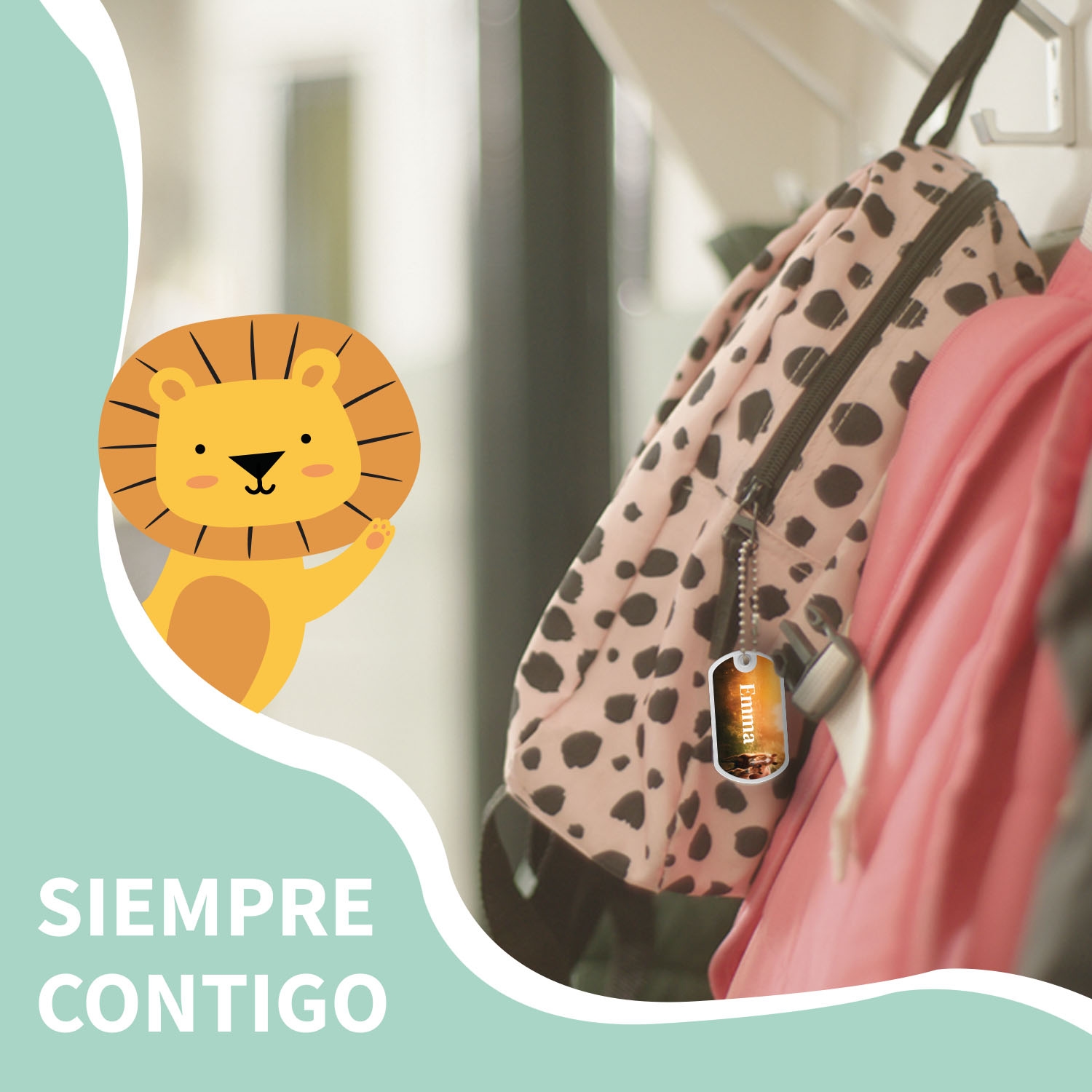 Etiqueta para mochila Mundo Real