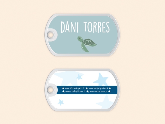 Etiqueta para mochila