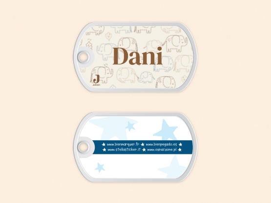 Etiqueta para mochila Jollein