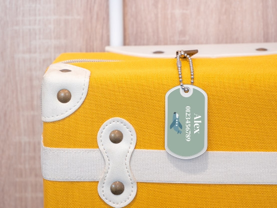 Etiqueta para mochila