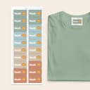 Surtido de etiquetas para ropa