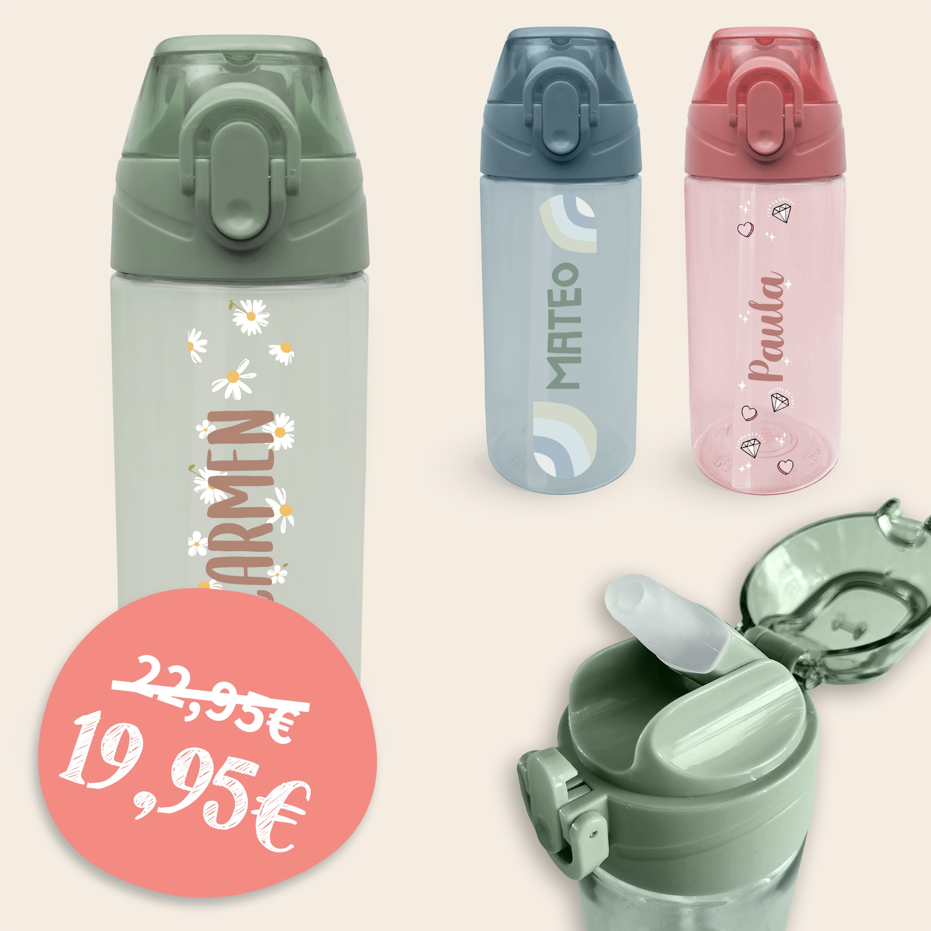 Botella personalizada con diseño