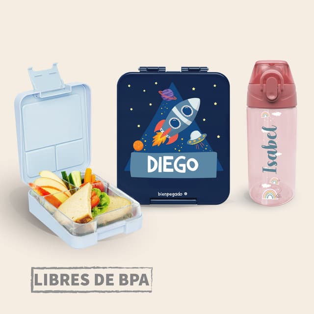 Kit para el almuerzo – Fiambrera & Botella personalizada