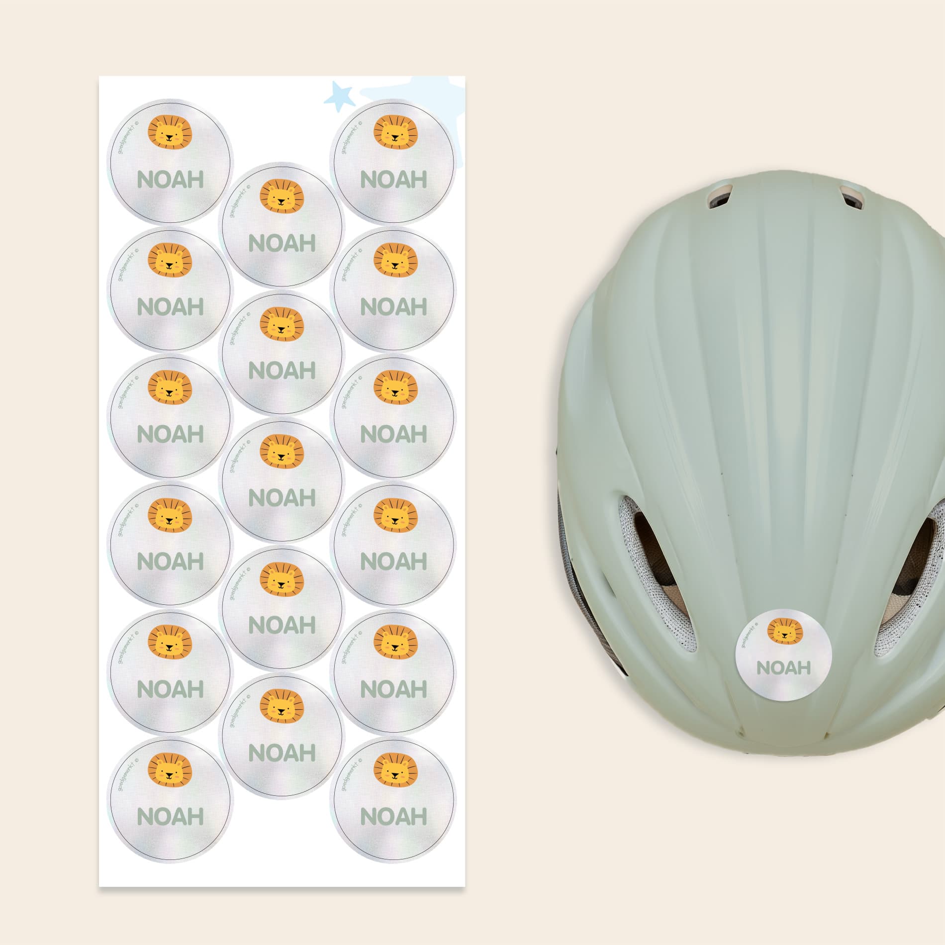 Etiquetas personalizadas reflectantes con tema