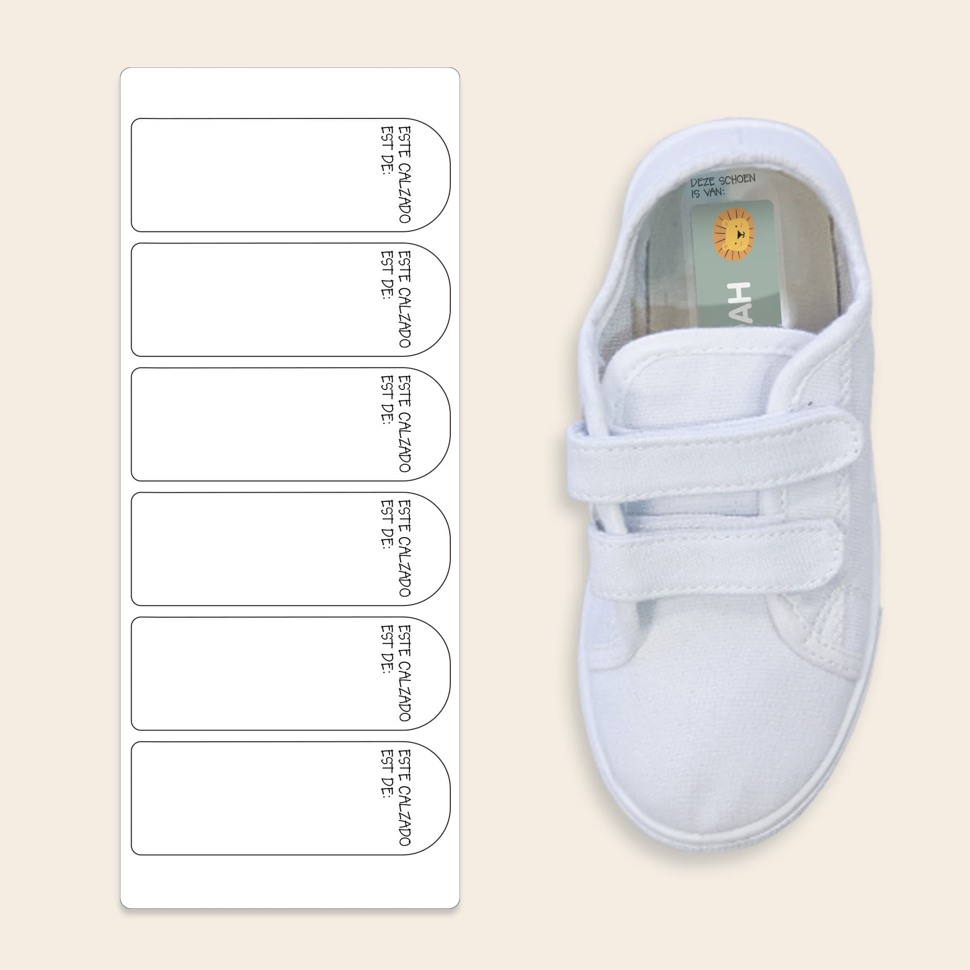 Etiquetas para zapatos