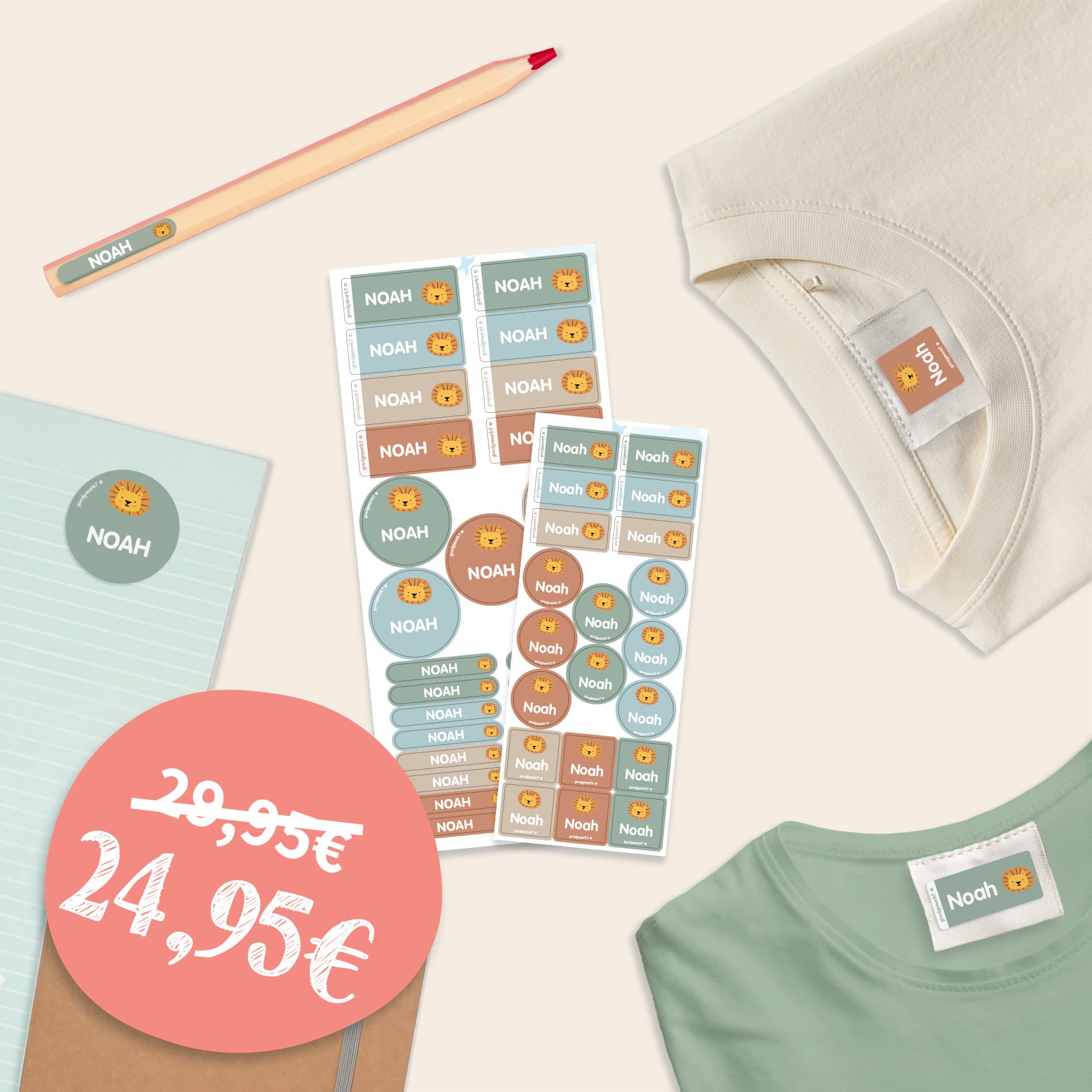 Kit combinado de etiquetas