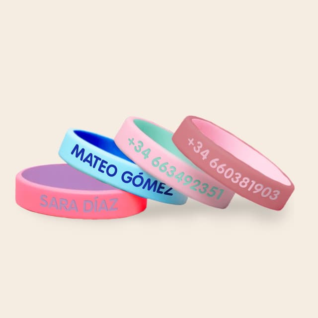 Pulsera personalizada SOS – Bicolor