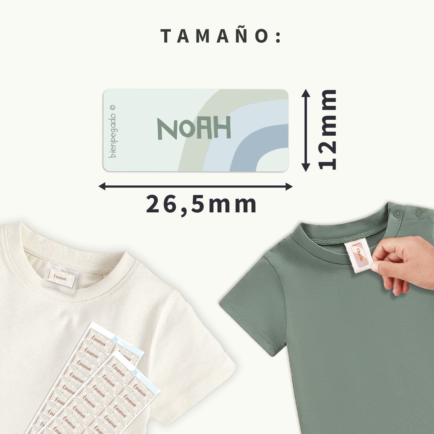Etiquetas para ropa con diseño